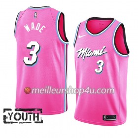 Maillot Basket Enfant Miami Heat Dwyane Wade 3 2018-19 Nike Rose Swingman